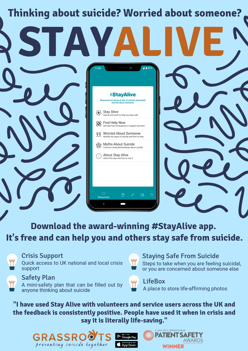 Stay Alive Promotional Materials Grassroots Suicide Prevention